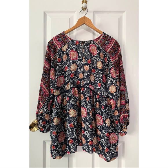 NWOT Knox Rose Floral Peasant Blouse - Picture 2 of 3